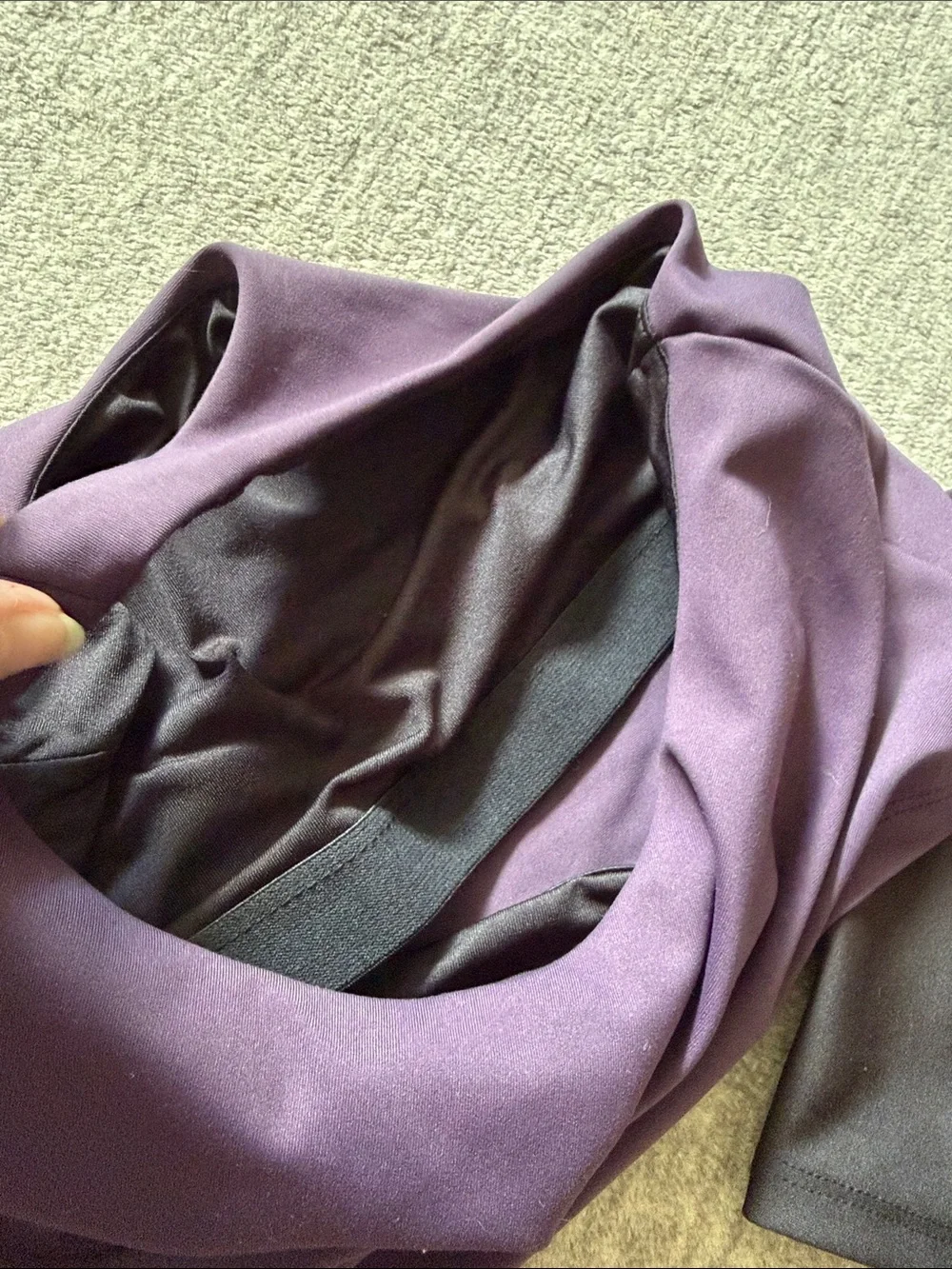 Purple and Black Racerback Crop Tops